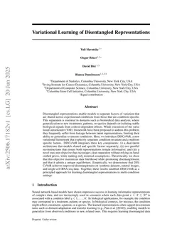 Variational Learning of Disentangled Representations