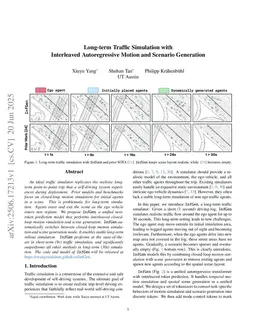 Long-term Traffic Simulation with Interleaved Autoregressive Motion and Scenario Generation