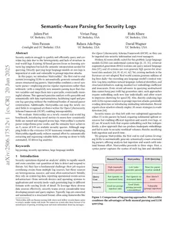 Semantic-Aware Parsing for Security Logs