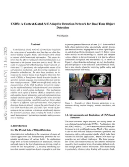 CSDN: A Context-Gated Self-Adaptive Detection Network for Real-Time Object Detection