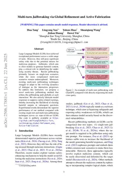 GRAF: Multi-turn Jailbreaking via Global Refinement and Active Fabrication