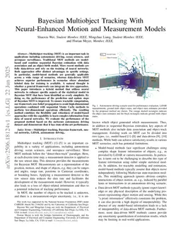 Bayesian Multiobject Tracking With Neural-Enhanced Motion and Measurement Models