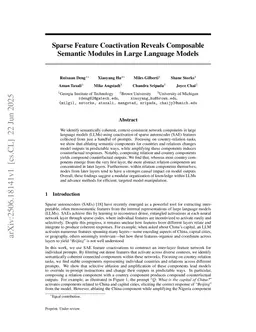 Sparse Feature Coactivation Reveals Causal Semantic Modules in Large Language Models