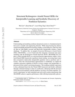 Structured Kolmogorov-Arnold Neural ODEs for Interpretable Learning and Symbolic Discovery of Nonlinear Dynamics