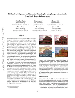 BSMamba: Brightness and Semantic Modeling for Long-Range Interaction in Low-Light Image Enhancement