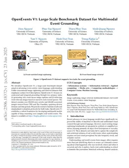 OpenEvents V1: Large-Scale Benchmark Dataset for Multimodal Event Grounding