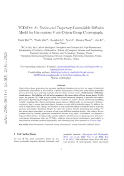 TCDiff++: An End-to-end Trajectory-Controllable Diffusion Model for Harmonious Music-Driven Group Choreography