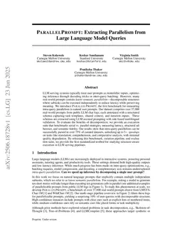 PARALLELPROMPT: Extracting Parallelism from Large Language Model Queries