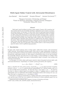 Online Multi-Agent Control with Adversarial Disturbances