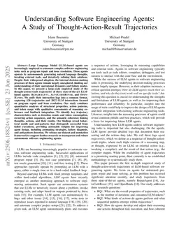 Understanding Software Engineering Agents: A Study of Thought-Action-Result Trajectories