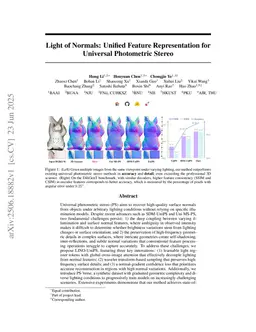 Light of Normals: Unified Feature Representation for Universal Photometric Stereo