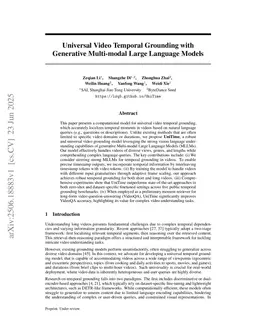 Universal Video Temporal Grounding with Generative Multi-modal Large Language Models