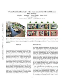 VMem: Consistent Interactive Video Scene Generation with Surfel-Indexed View Memory