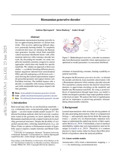 Riemannian generative decoder