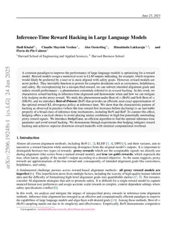 Inference-Time Reward Hacking in Large Language Models