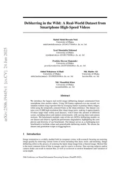 Deblurring in the Wild: A Real-World Image Deblurring Dataset from Smartphone High-Speed Videos