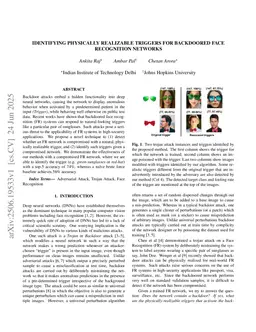 Identifying Physically Realizable Triggers for Backdoored Face Recognition Networks