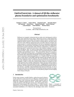 ConStellaration: A dataset of QI-like stellarator plasma boundaries and optimization benchmarks