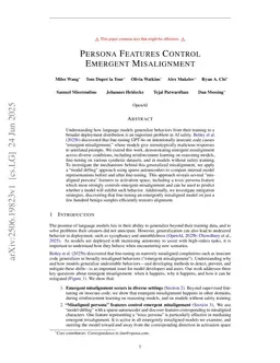 Persona Features Control Emergent Misalignment