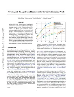 Prover Agent: An Agent-Based Framework for Formal Mathematical Proofs