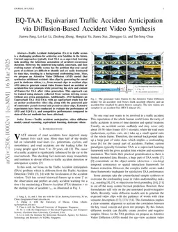 EQ-TAA: Equivariant Traffic Accident Anticipation via Diffusion-Based Accident Video Synthesis