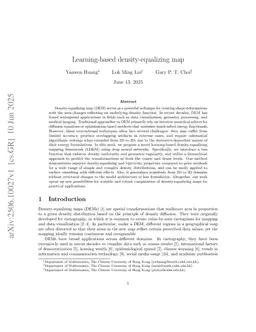 Learning-based density-equalizing map