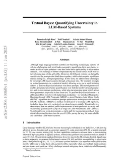 Textual Bayes: Quantifying Uncertainty in LLM-Based Systems
