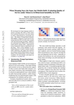 When Meaning Stays the Same, but Models Drift: Evaluating Quality of Service under Token-Level Behavioral Instability in LLMs