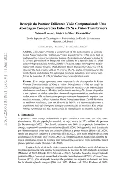 Detecção da Psoríase Utilizando Visão Computacional: Uma Abordagem Comparativa Entre CNNs e Vision Transformers