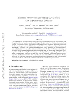 Balanced Hyperbolic Embeddings Are Natural Out-of-Distribution Detectors
