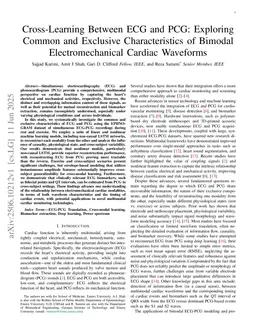 Cross-Learning Between ECG and PCG: Exploring Common and Exclusive Characteristics of Bimodal Electromechanical Cardiac Waveforms