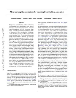 Meta-learning Representations for Learning from Multiple Annotators