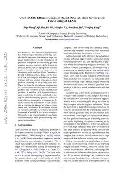 ClusterUCB: Efficient Gradient-Based Data Selection for Targeted Fine-Tuning of LLMs