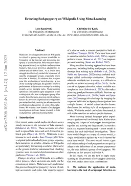 Detecting Sockpuppetry on Wikipedia Using Meta-Learning