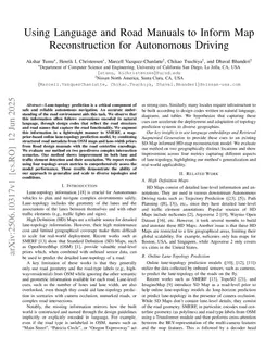 Using Language and Road Manuals to Inform Map Reconstruction for Autonomous Driving