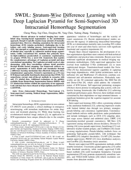 SWDL: Stratum-Wise Difference Learning with Deep Laplacian Pyramid for Semi-Supervised 3D Intracranial Hemorrhage Segmentation
