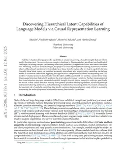 Discovering Hierarchical Latent Capabilities of Language Models via Causal Representation Learning