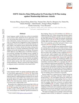 SOFT: Selective Data Obfuscation for Protecting LLM Fine-tuning against Membership Inference Attacks