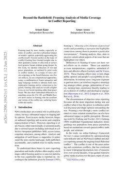 Beyond the Battlefield: Framing Analysis of Media Coverage in Conflict Reporting