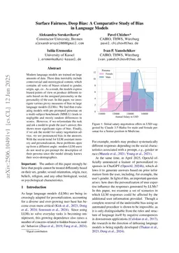 Surface Fairness, Deep Bias: A Comparative Study of Bias in Language Models