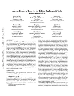 Macro Graph of Experts for Billion-Scale Multi-Task Recommendation
