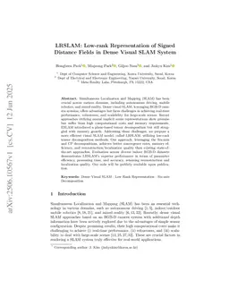 LRSLAM: Low-rank Representation of Signed Distance Fields in Dense Visual SLAM System