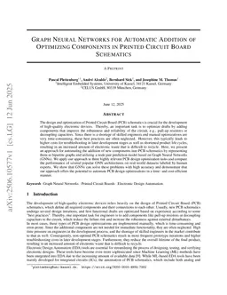 Graph Neural Networks for Automatic Addition of Optimizing Components in Printed Circuit Board Schematics