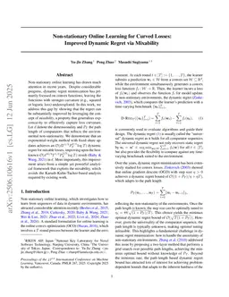 Non-stationary Online Learning for Curved Losses: Improved Dynamic Regret via Mixability
