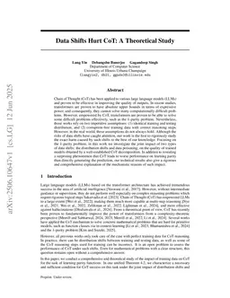 Data Shifts Hurt CoT: A Theoretical Study