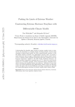 Constructing Extreme Heatwave Storylines with Differentiable Climate Models