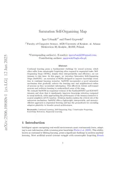 SatSOM: Saturation Self-Organizing Maps for Continual Learning
