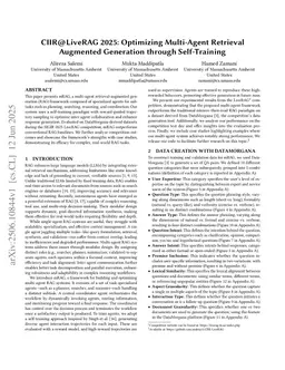 CIIR@LiveRAG 2025: Optimizing Multi-Agent Retrieval Augmented Generation through Self-Training