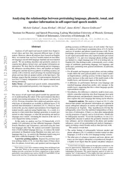 Analyzing the relationships between pretraining language, phonetic, tonal, and speaker information in self-supervised speech models