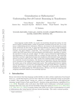 Generalization or Hallucination? Understanding Out-of-Context Reasoning in Transformers